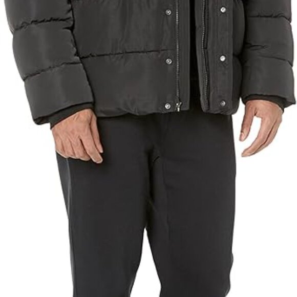 COPY - Amazon Aware Men's XXL Puffer Jacket Washed Black Hooded Coat Warm Polye… - Picture 6 of 13